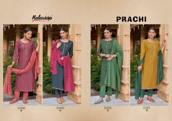 Kalaroop Prachi Fancy Wear Kurti With Bottom Dupatta Collection